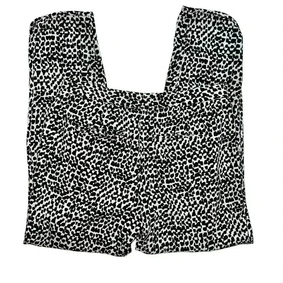 Banana Republic geometric design pants size 0 black and white - Picture 2 of 11